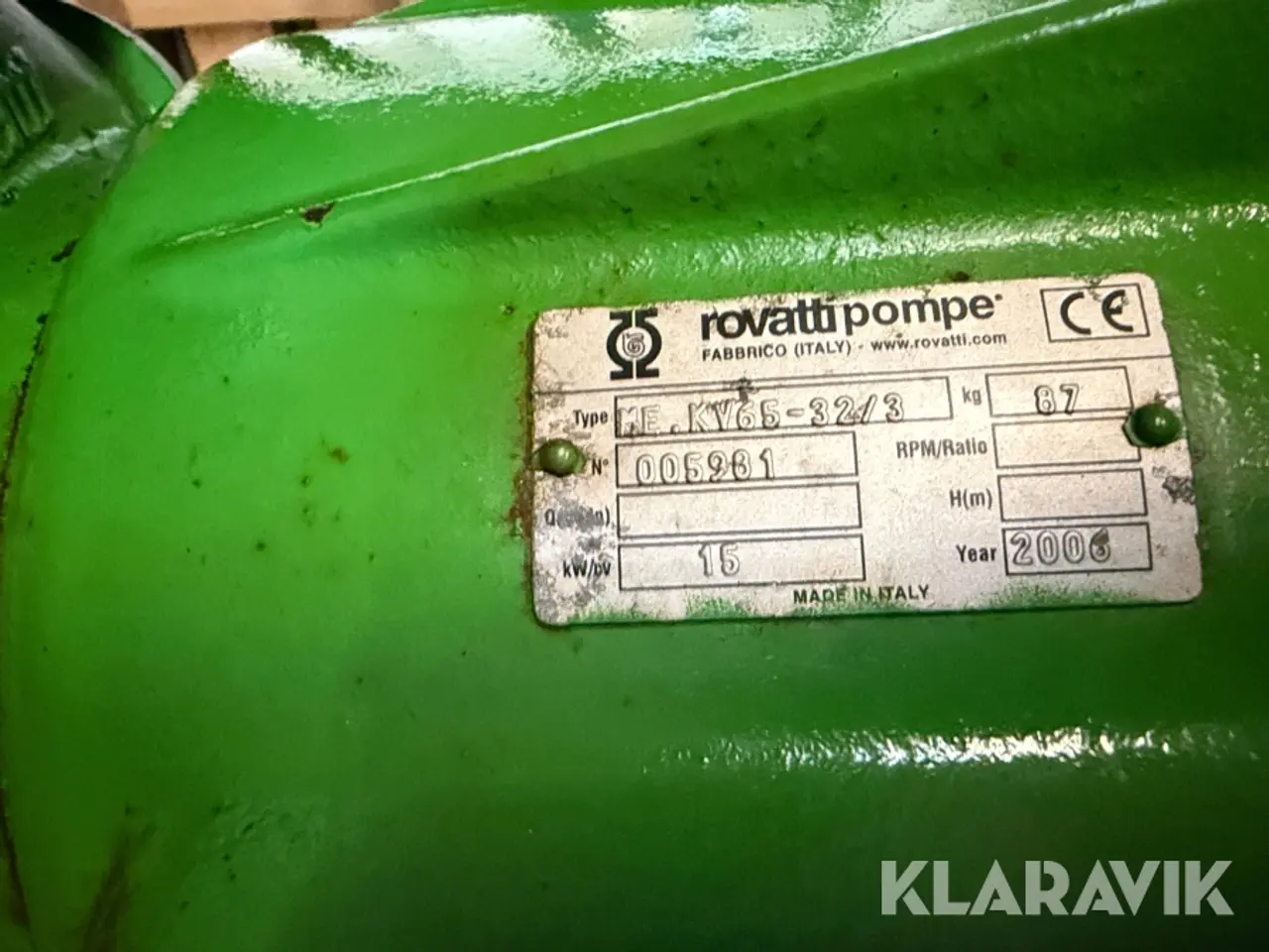 Billede 10 - Trykpumpe Rovatti ME.KV65-32/3 - 15kW