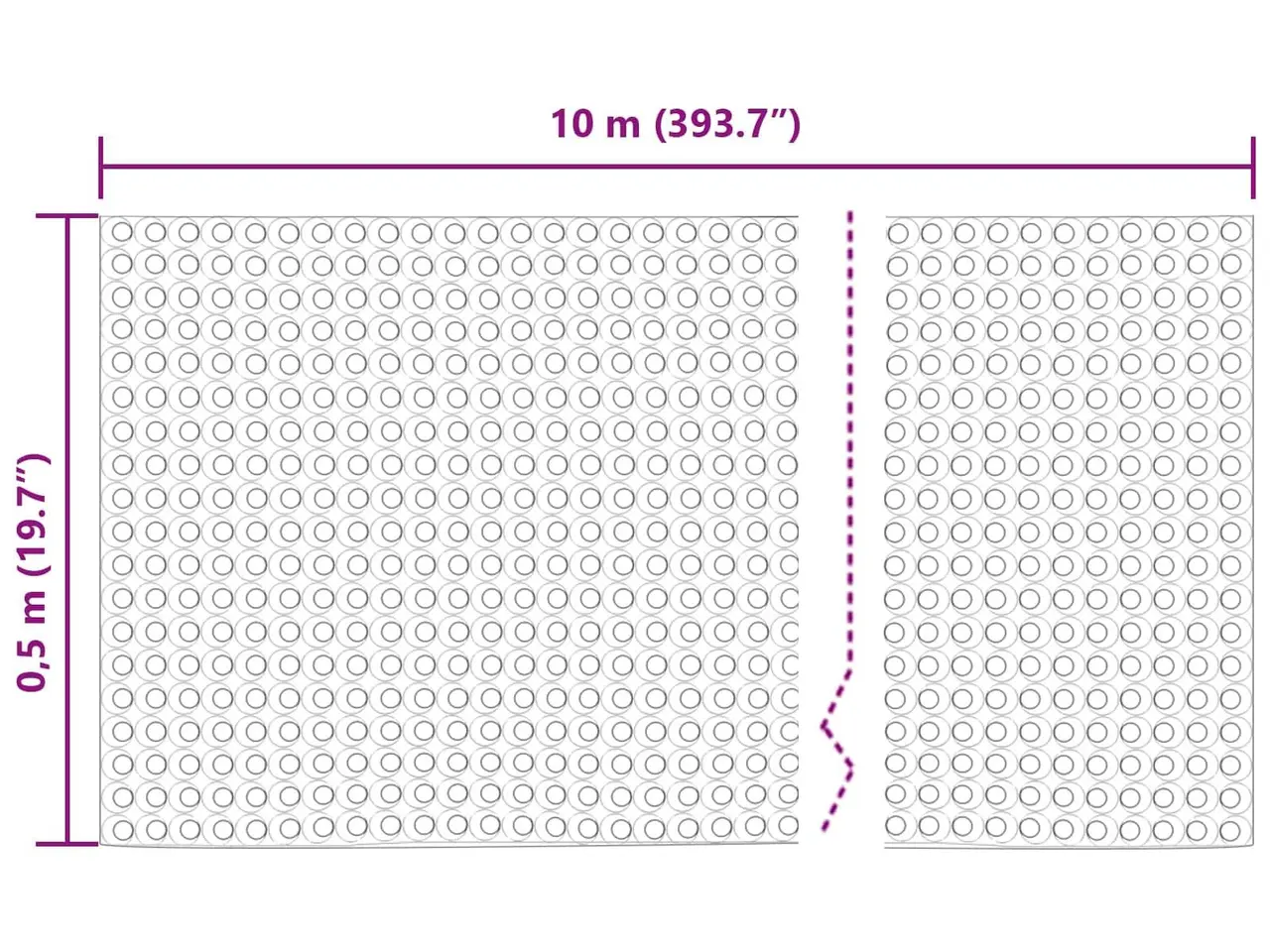 Billede 10 - Dimpled drænplade i HDPE - sort 0,5 × 10 m