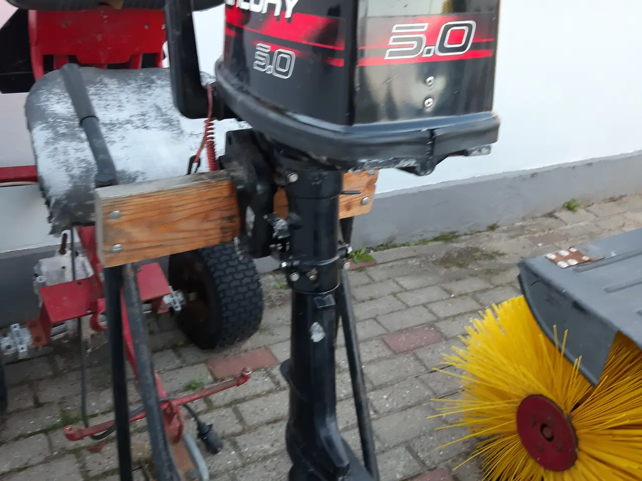 Billede 3 - Påhængsmotor 5 HK (Mercury) + vogn