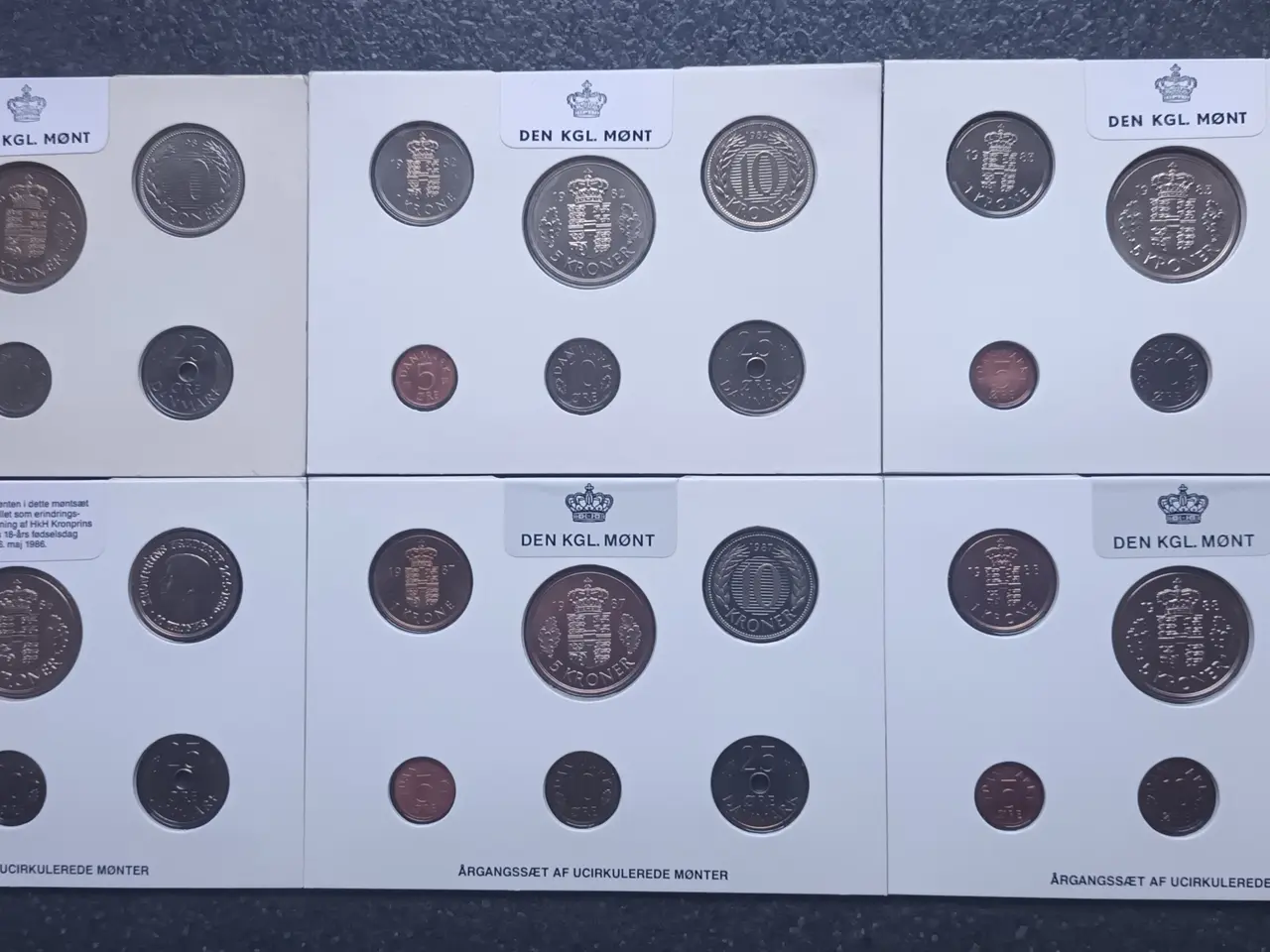 Billede 2 - Kgl Møntsæt 1981-1982-1983-1986-1987-1988