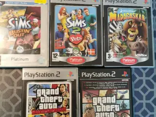 5 fede ps2 titler. 75-125kr pr stk