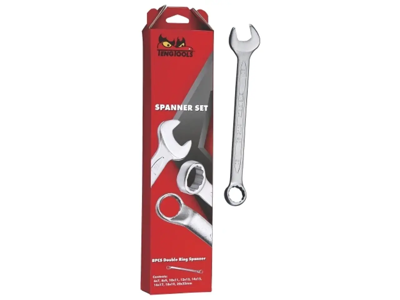 Billede 1 - Ringgaffelnøgler i sæt Teng Tools 6512N - 12 dele
