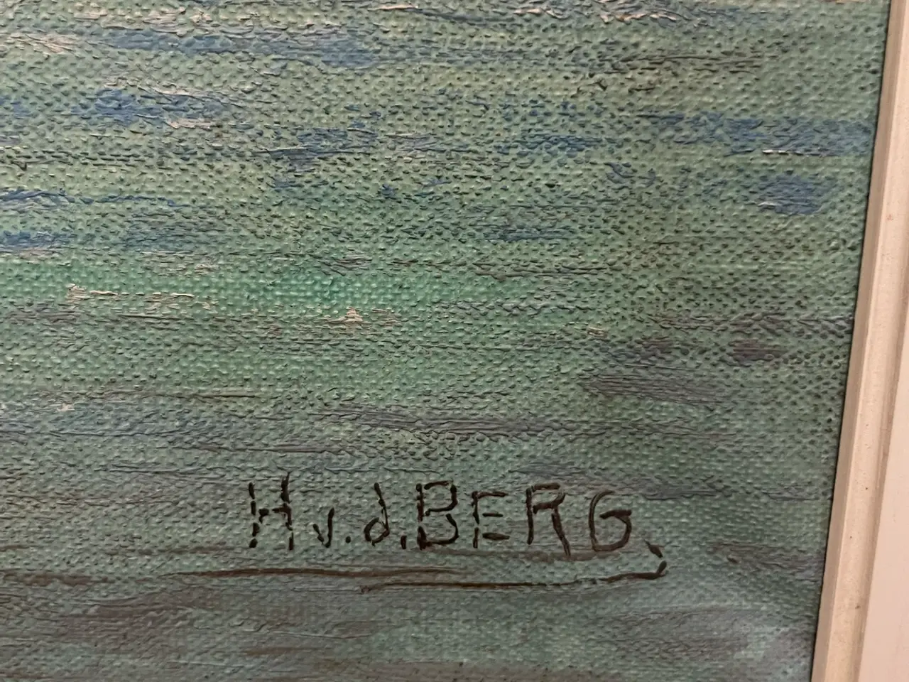Billede 2 - Håndmalet dekorationsmaleri på lærred 85 × 45 cm