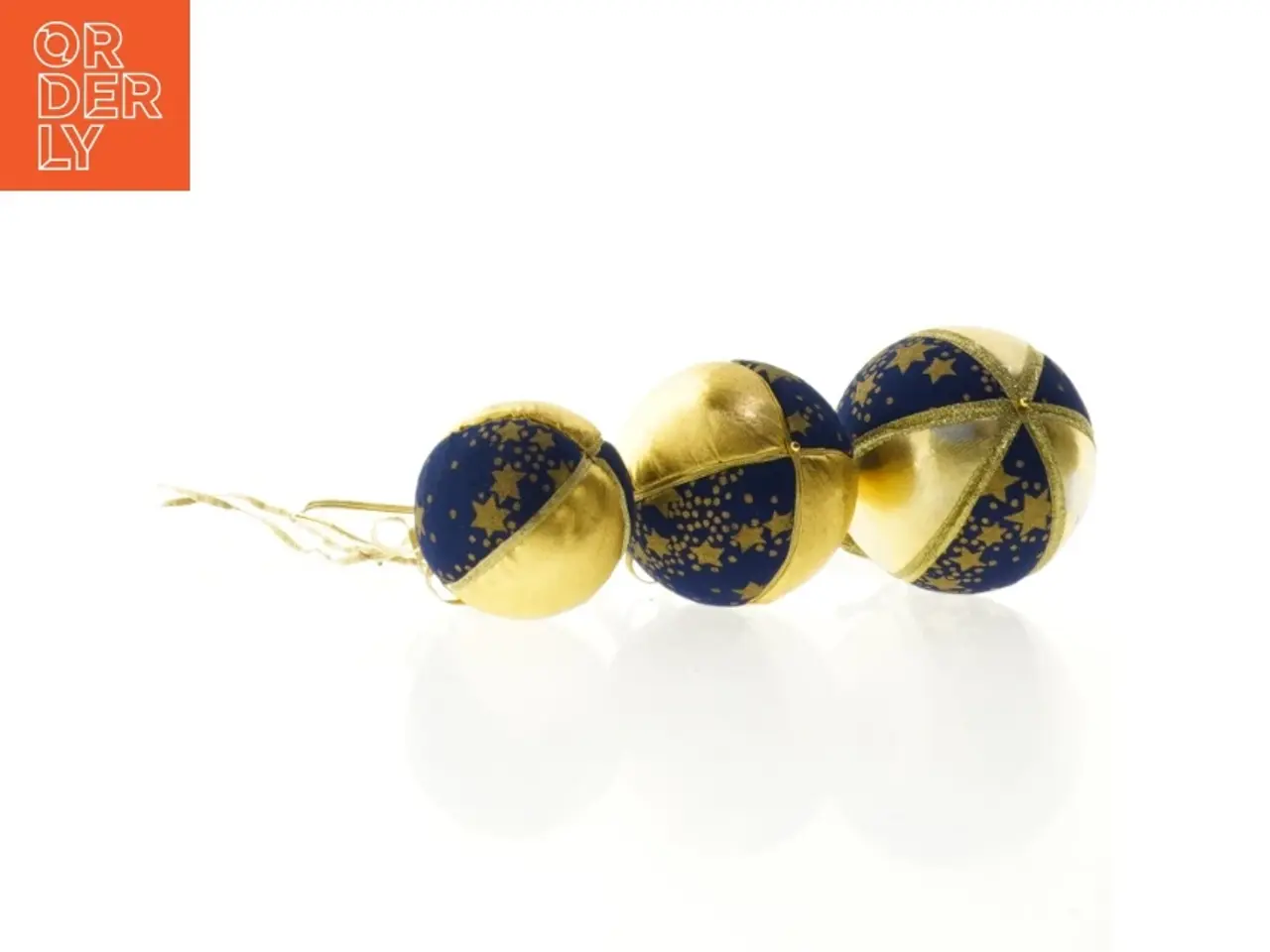 Billede 2 - Blå og guld julekugler (str. 5 cm 6,5 cm 7 cm)