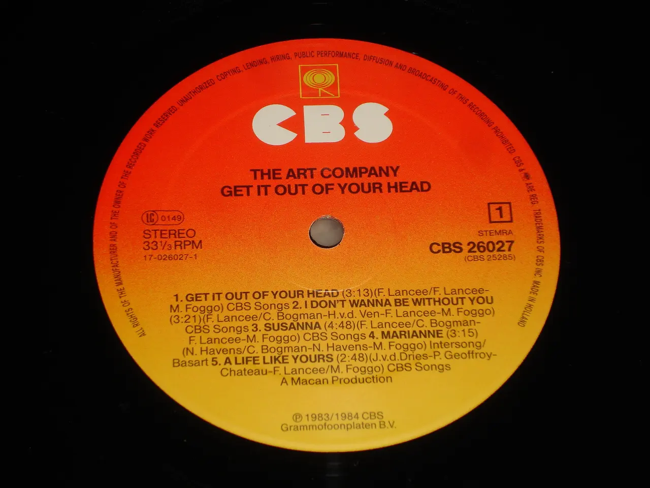 Billede 4 - The Art Company – Get It Out Of Your Head