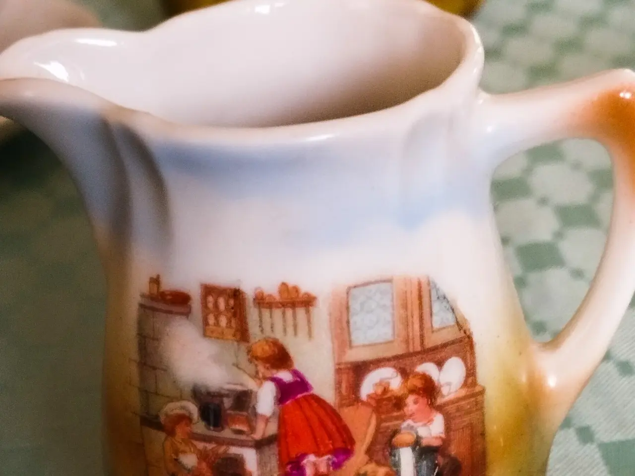 Billede 6 - Antik dukke kaffestel fra 1920-1930.
