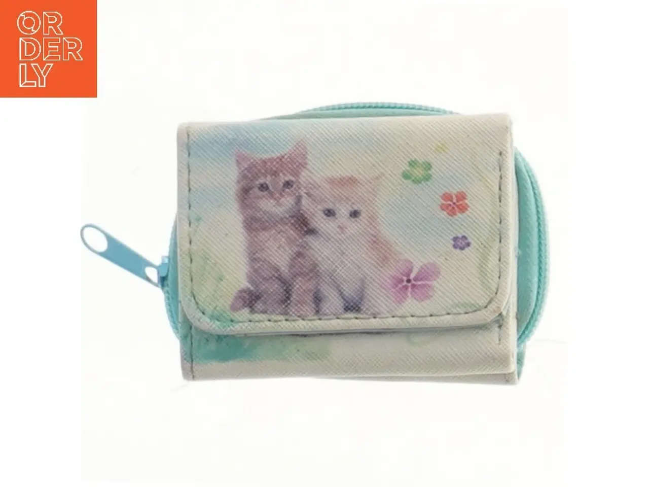 Billede 2 - Pung med kattemotiv (str. 10x8 cm)