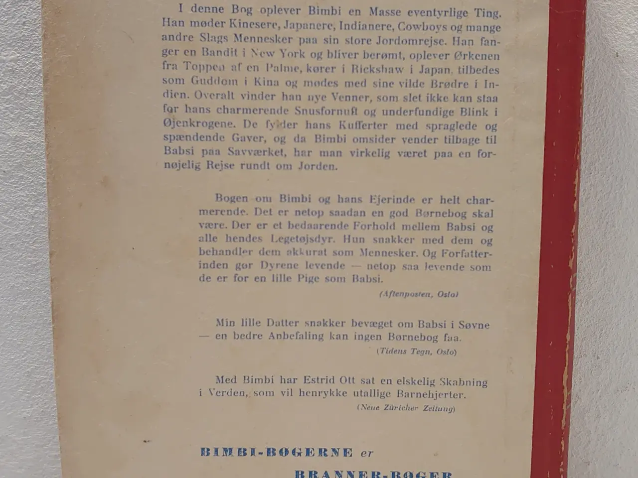 Billede 2 - Estrid Ott: Bimbis store Jordomrejse.1937