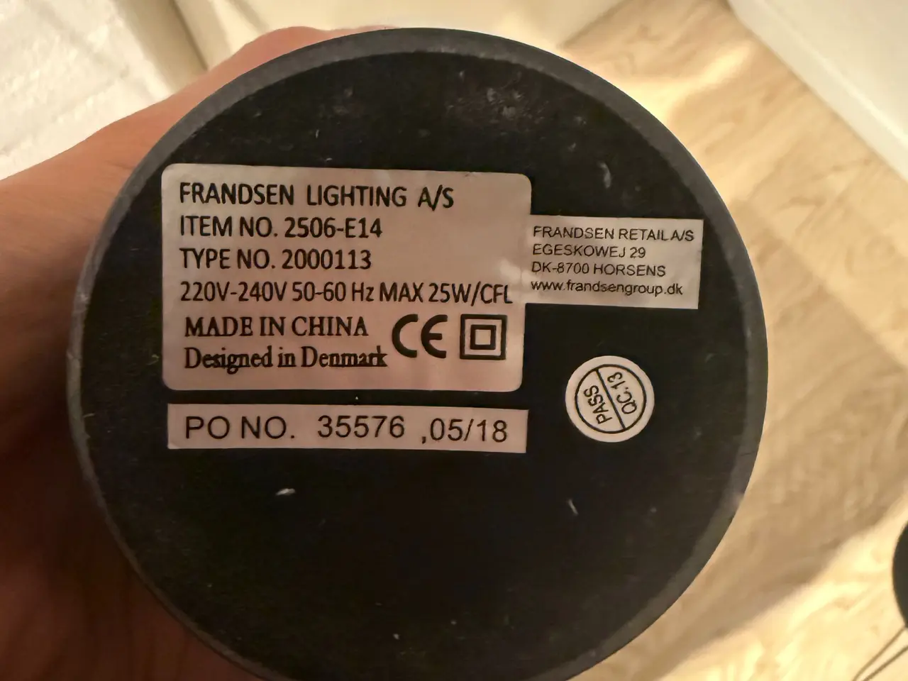 Billede 5 - Lille bordlampe med sort marmorfod