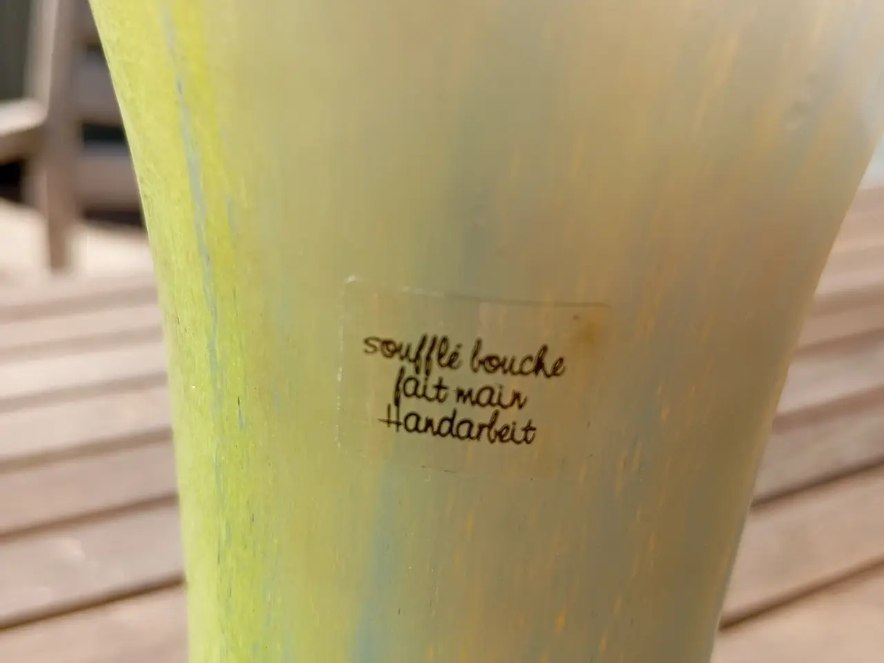 Billede 5 - Kulørt vase fra glaspusteri 