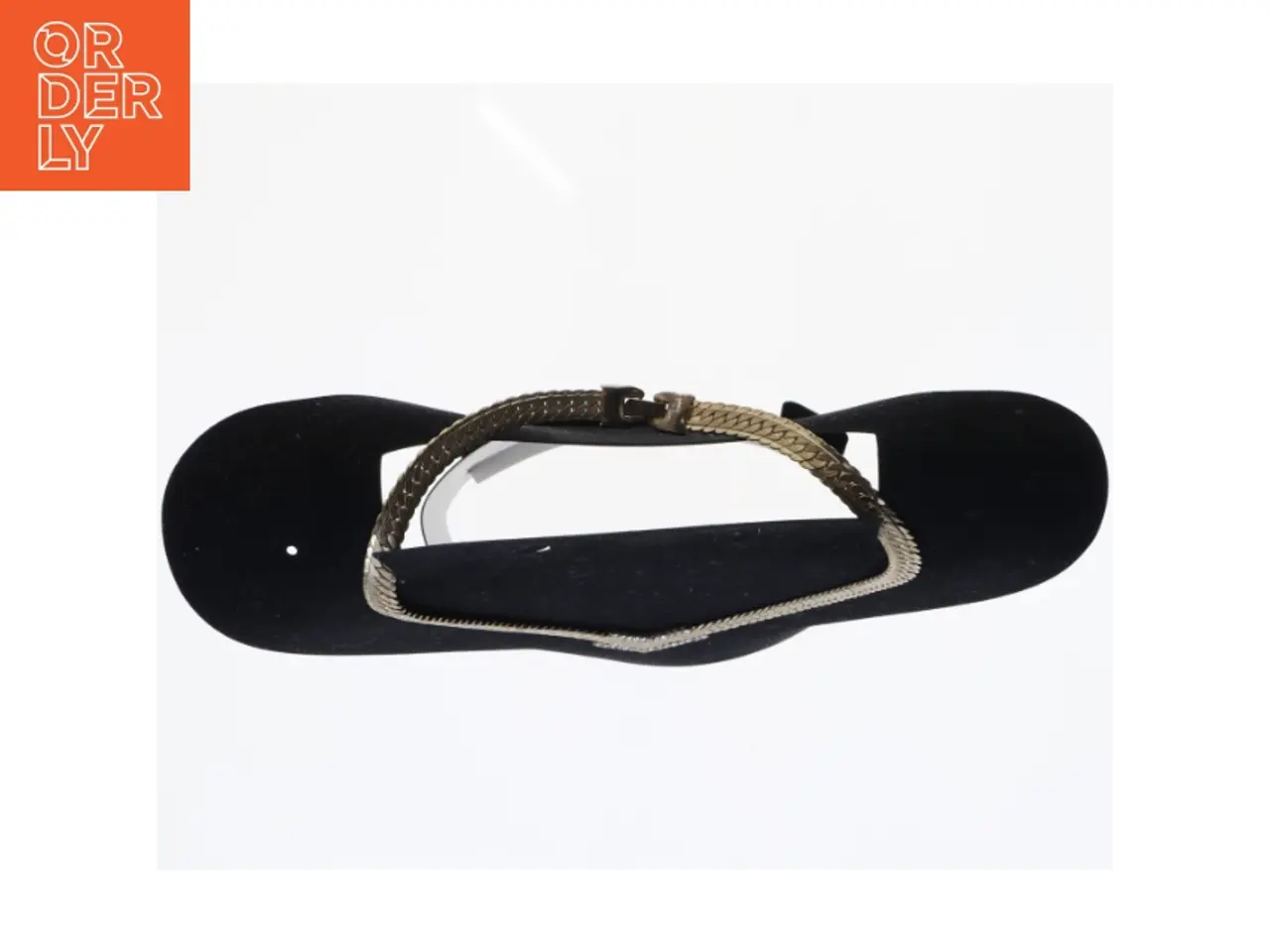 Billede 2 - Guldfarvet halskæde med diamanter/krystaller (str. 42 cm)