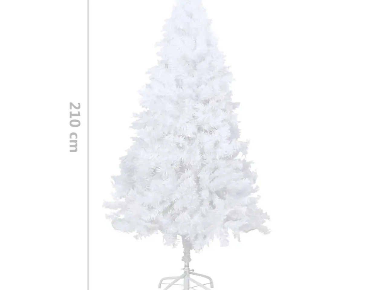 Billede 6 - Kunstigt juletræ med tykke grene 210 cm PVC hvid