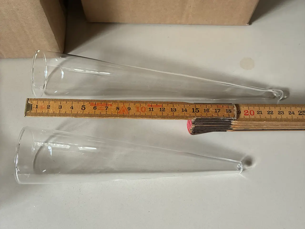 Billede 2 - Glas lyseholdere kegle - 23 stk