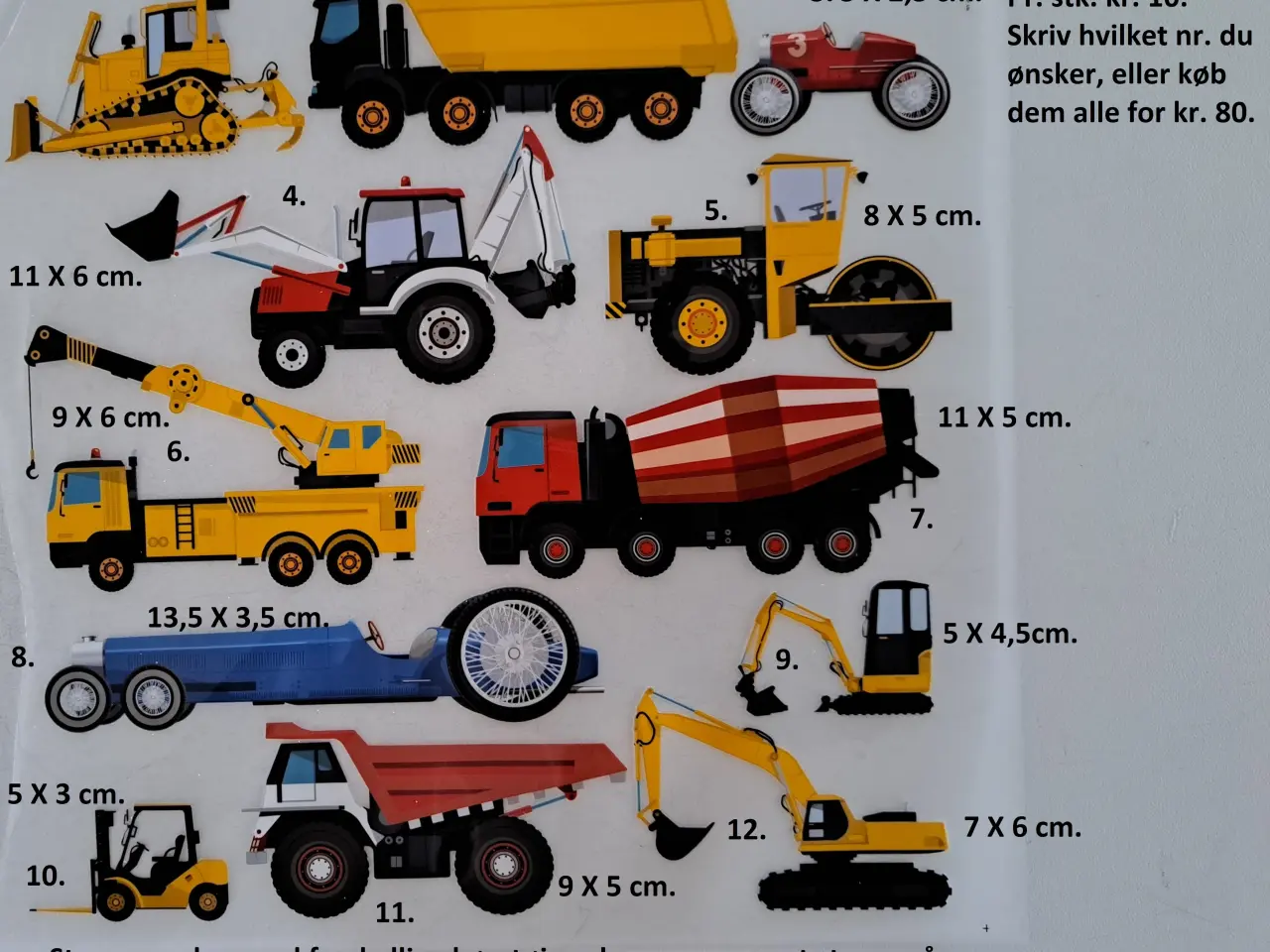 Billede 8 - Strygemærker med traktor, lasbiler m.m. og dyr. 