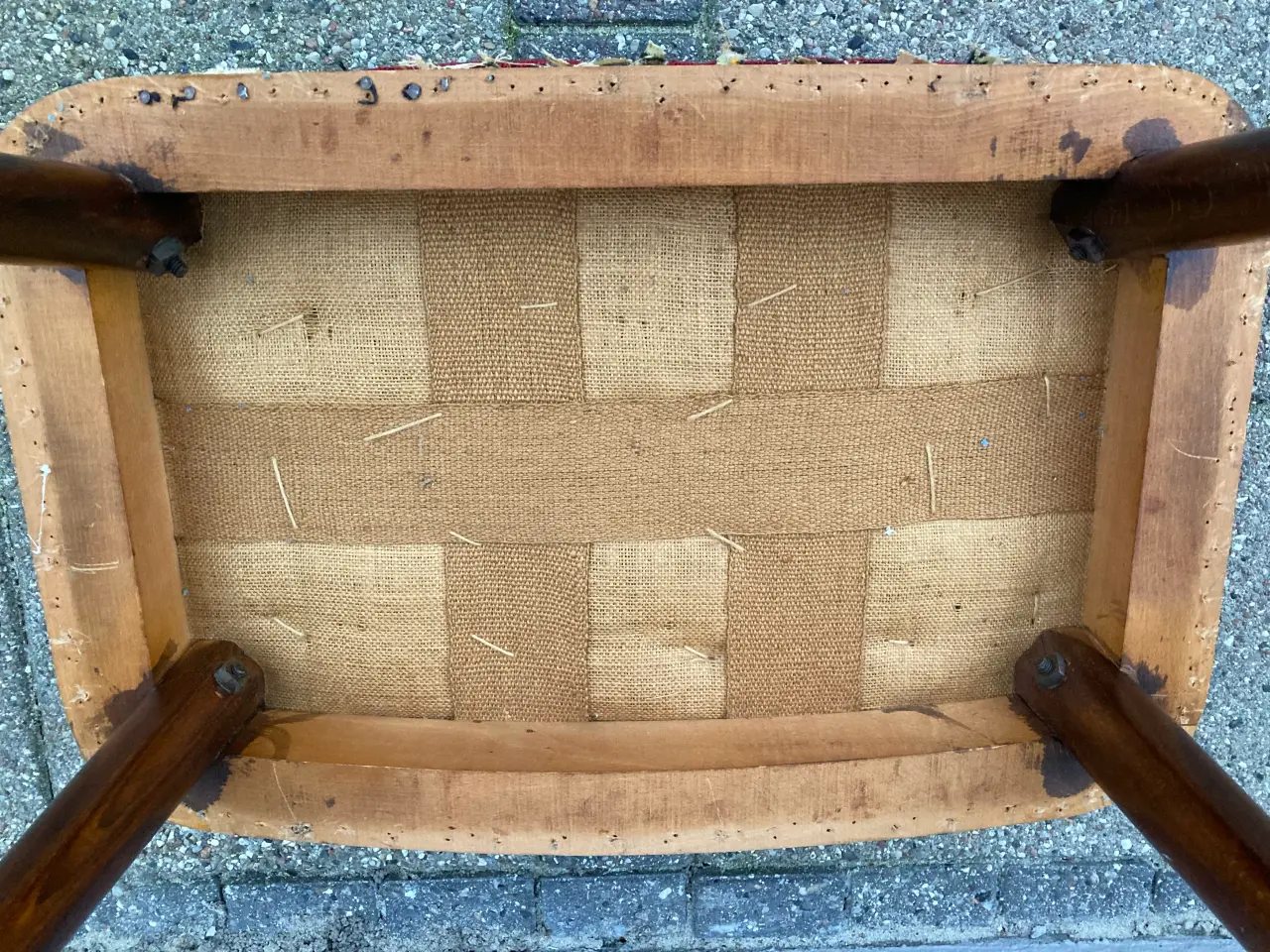 Billede 6 - Retro 60’er skammel / puf - med teak ben