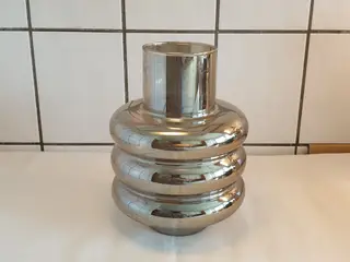 Glasvase metalfarvet Magnus Ikea h24 ø18
