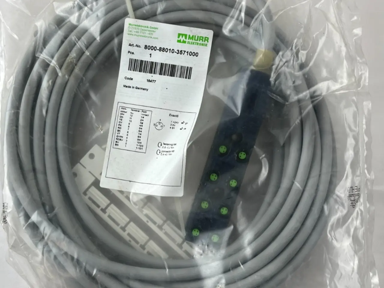 Billede 1 - Murr Elektronik 8000-88010-3571000 Exact8 M8 kabel