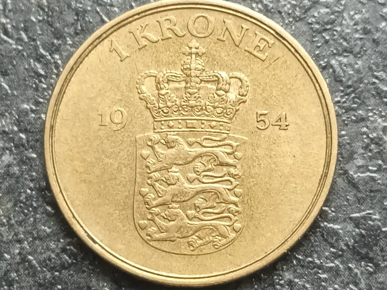 Billede 1 - 1 kr 1954 i pæn kvalitet.