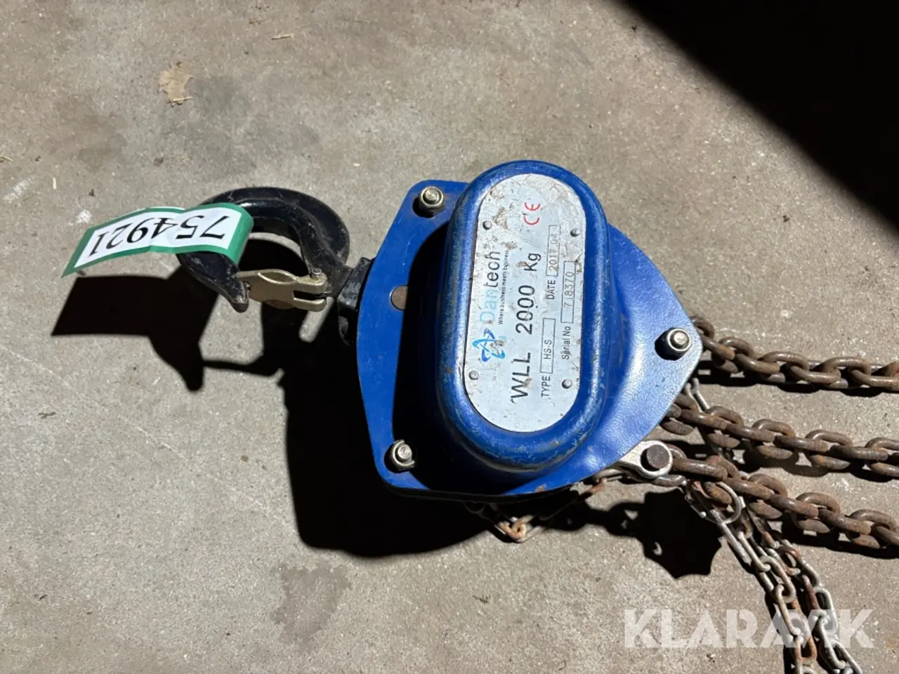 Billede 7 - Talje Dantech HS-S - 2 tons