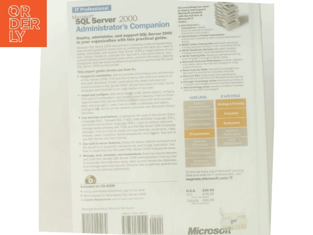 Billede 3 - Microsoft SQL Server 2000 Administrator's Companion af Marcilina S. Garcia (Bog)