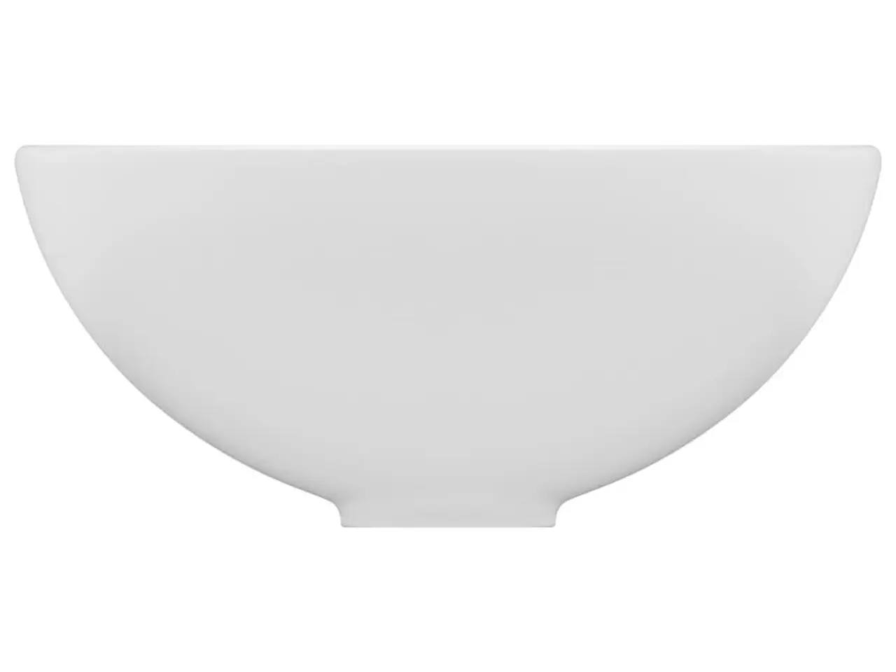 Billede 4 - Luksuriøs badeværelsesvask 32,5x14 cm rund keramisk mat hvid