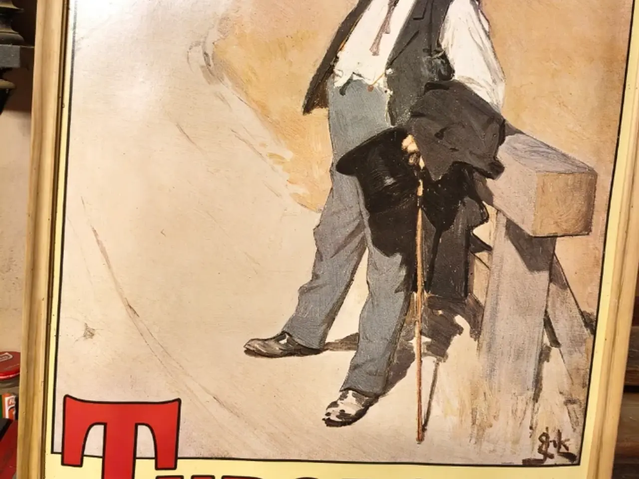 Billede 1 - Original vintage Tuborg plakat – "Den Tørstige Man