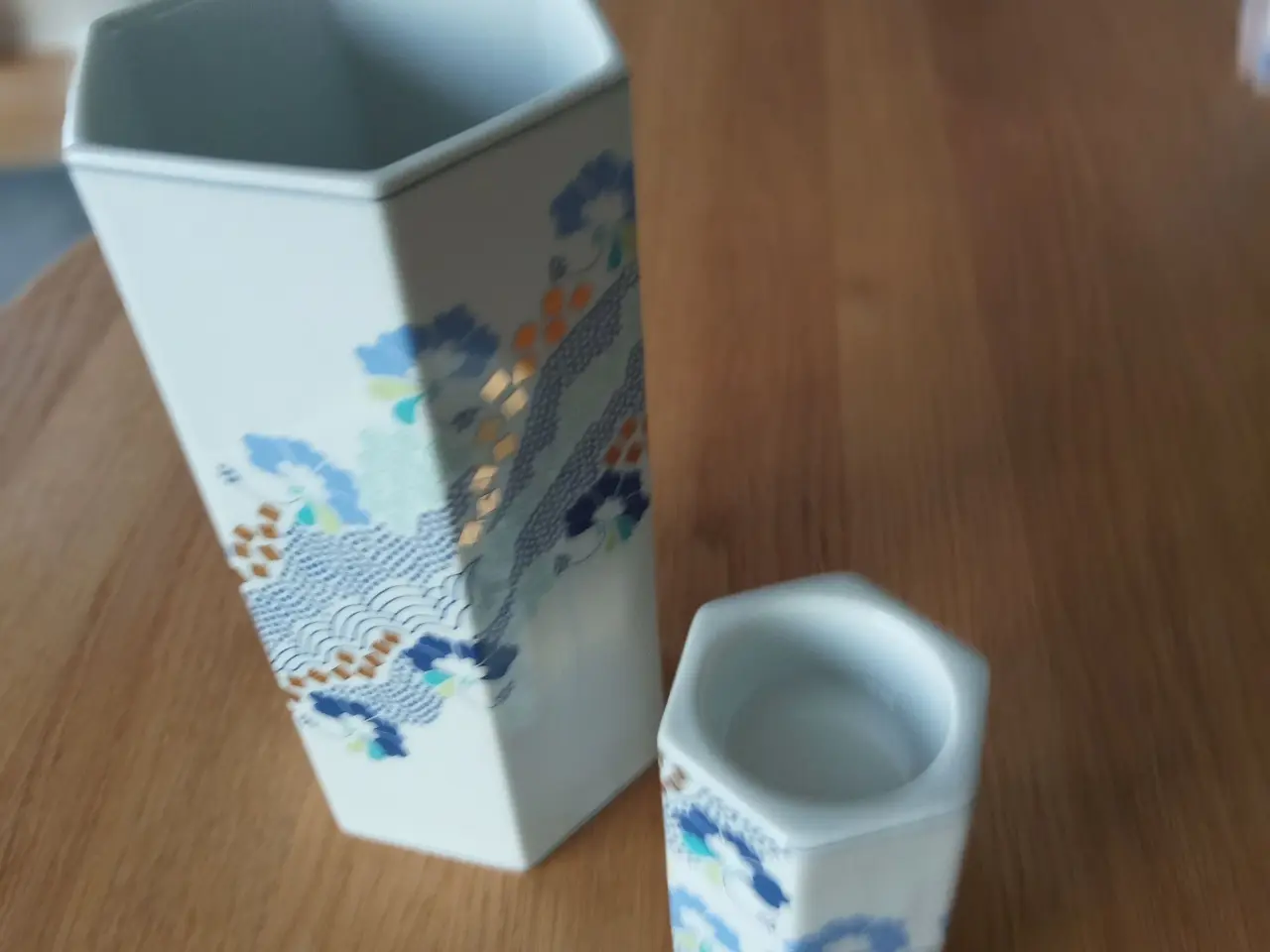 Billede 3 - Sekskantet  stor vase  -  Halling-Koch