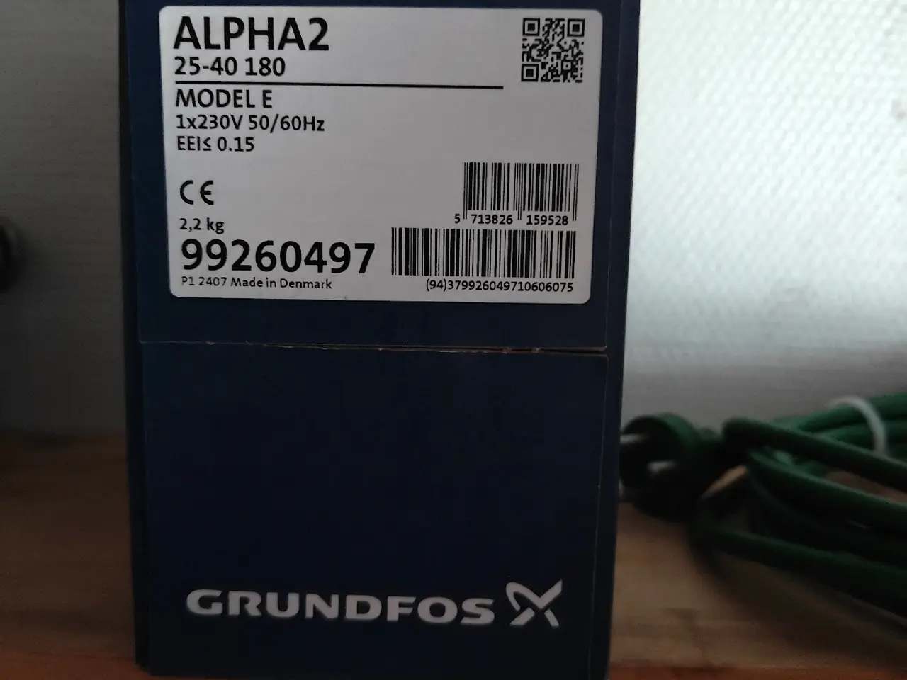 Billede 1 - Danfoss cirkulationspumpe 25-40-180