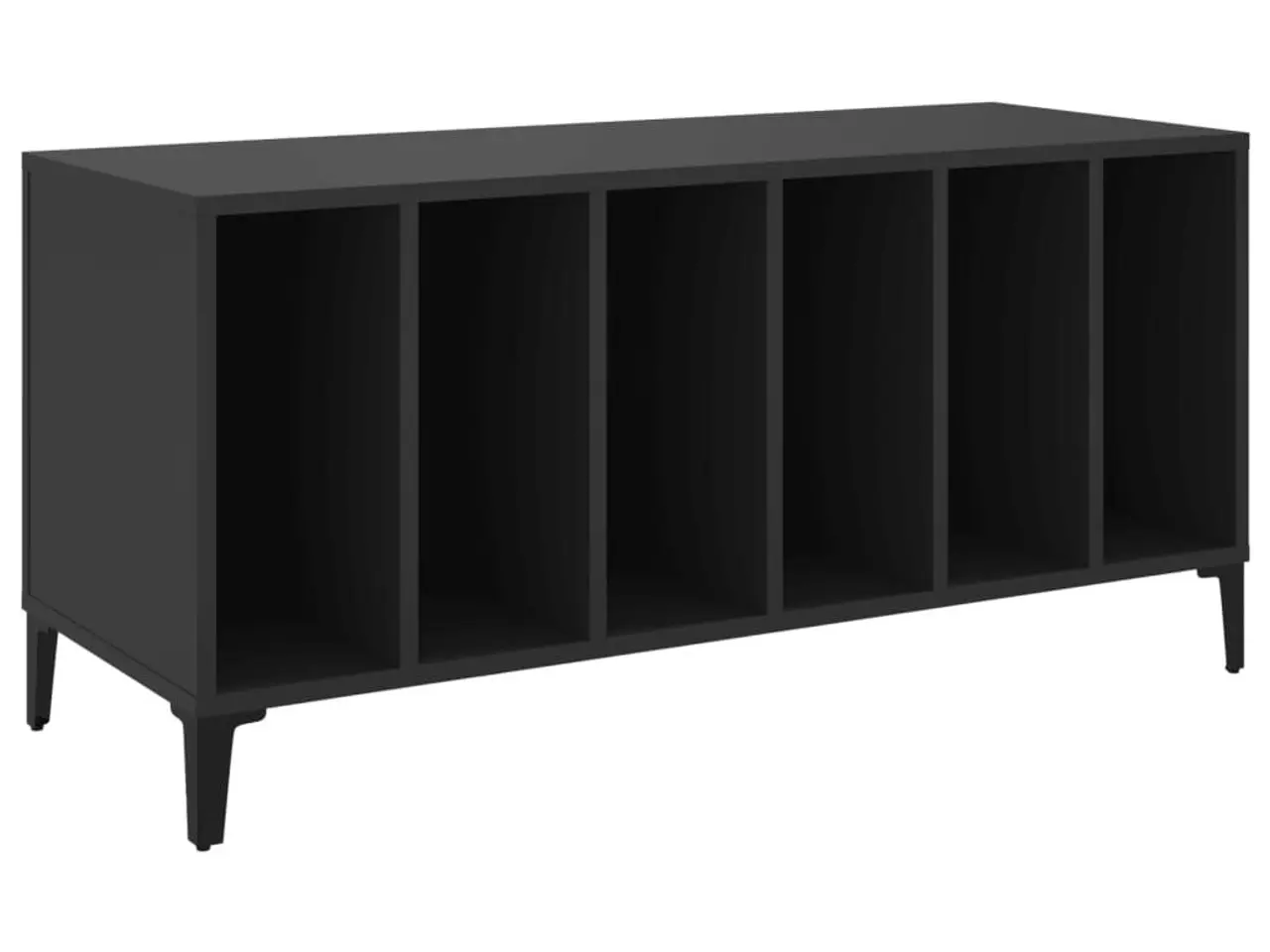 Billede 2 - Vinylskab 100x38x48 cm konstrueret træ sort