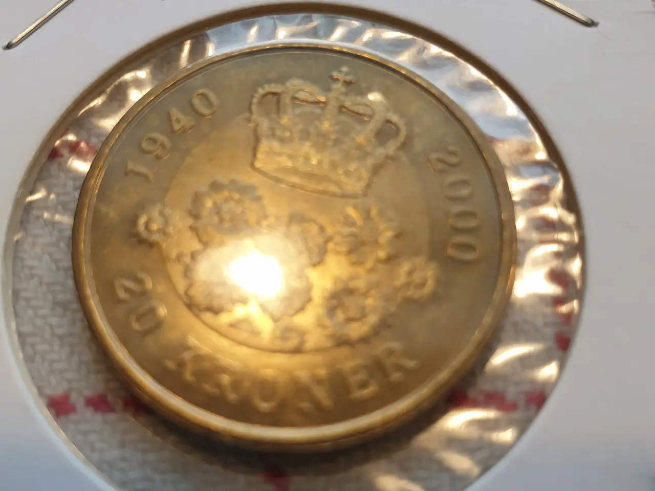 Billede 2 - 20 Kroner Margrethe II 60 års Fødselsdag
