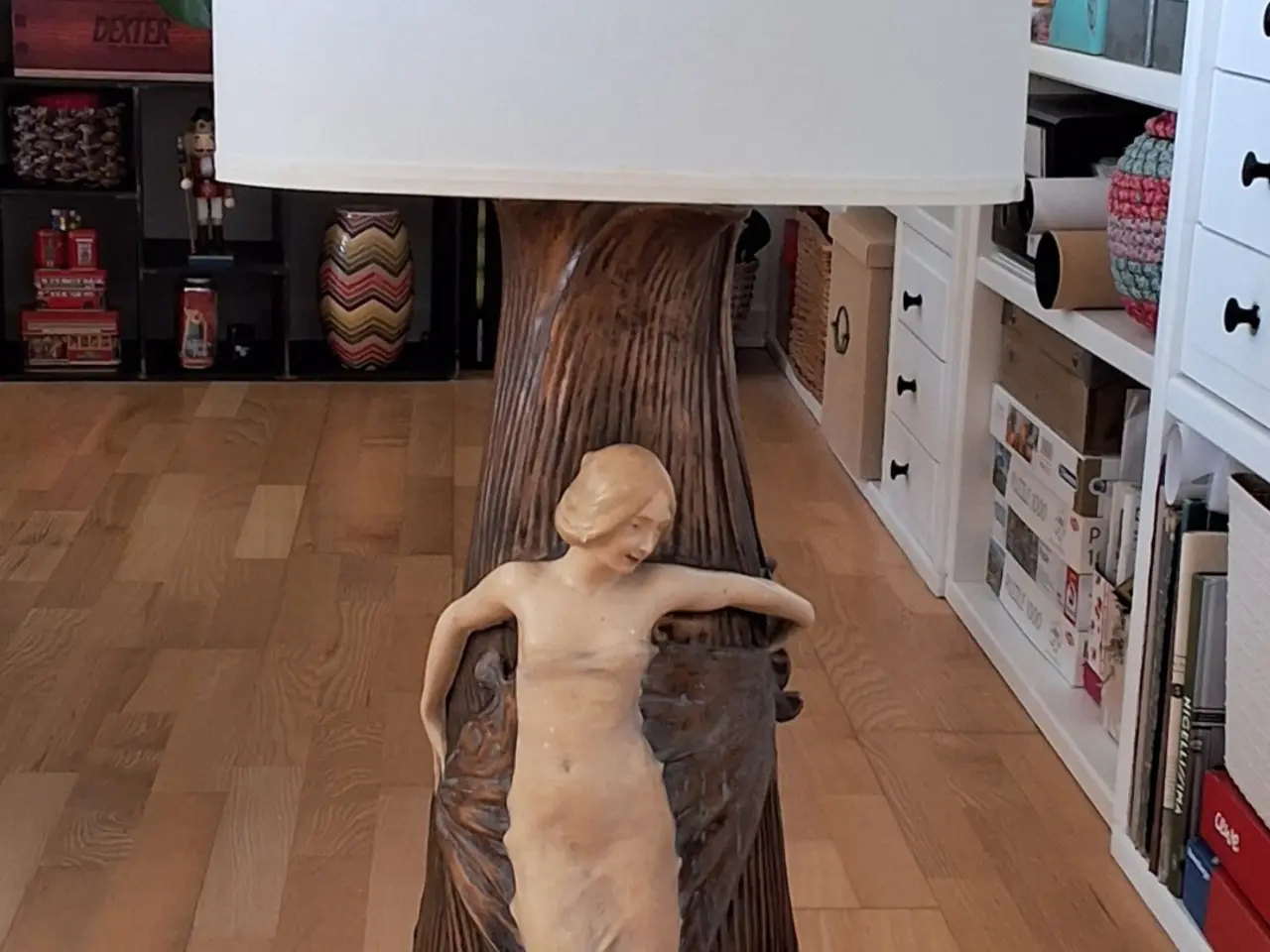 Billede 2 - En ualmindeligt smuk bordlampe / skulptur / antik