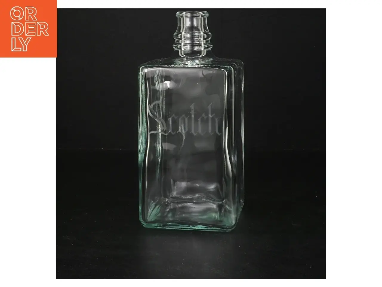 Billede 1 - Glasflaske med indgravering (str. 20,5 cm)