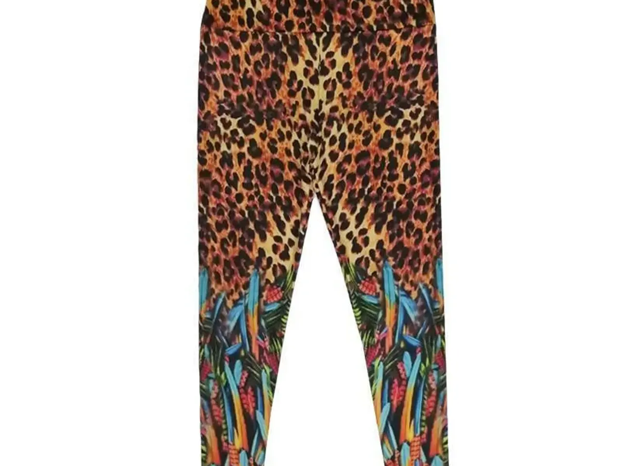 Billede 2 - Leggins str: Medium, med leopard print