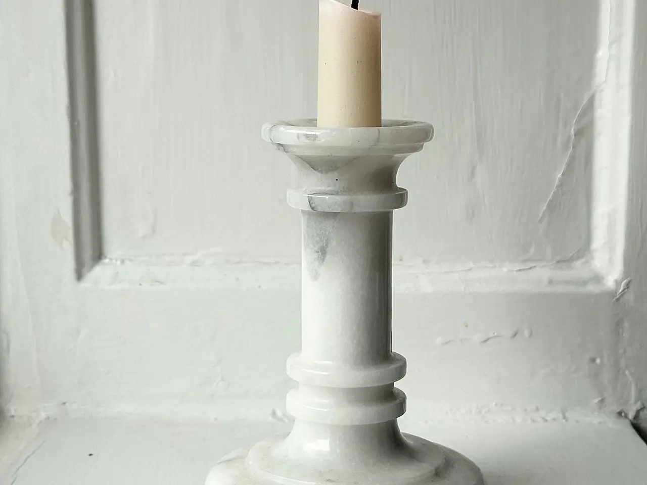 Billede 2 - Lysestage, marmor