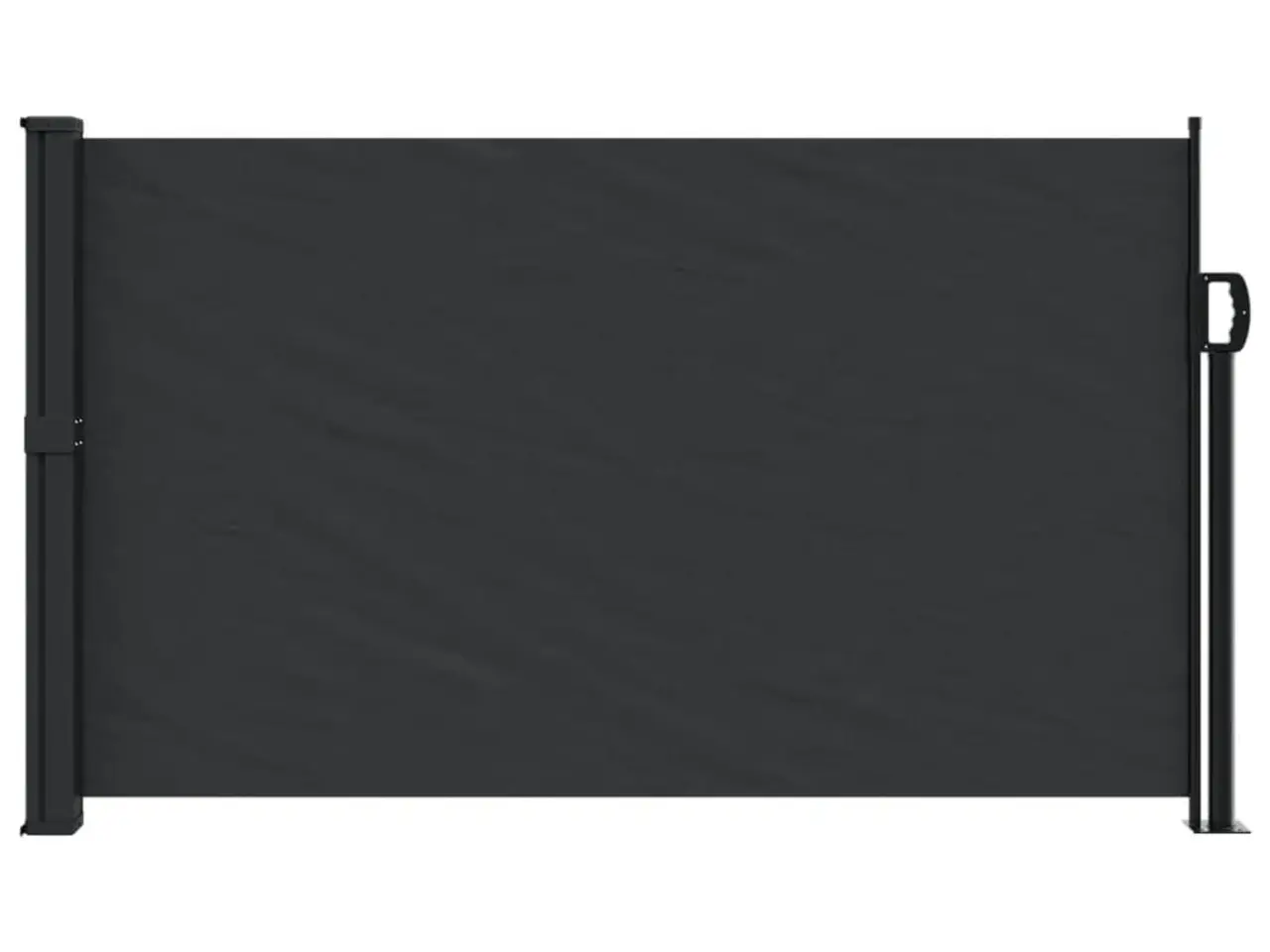 Billede 3 - Sidemarkise 117 × 300 cm - sammenrullelig, sort