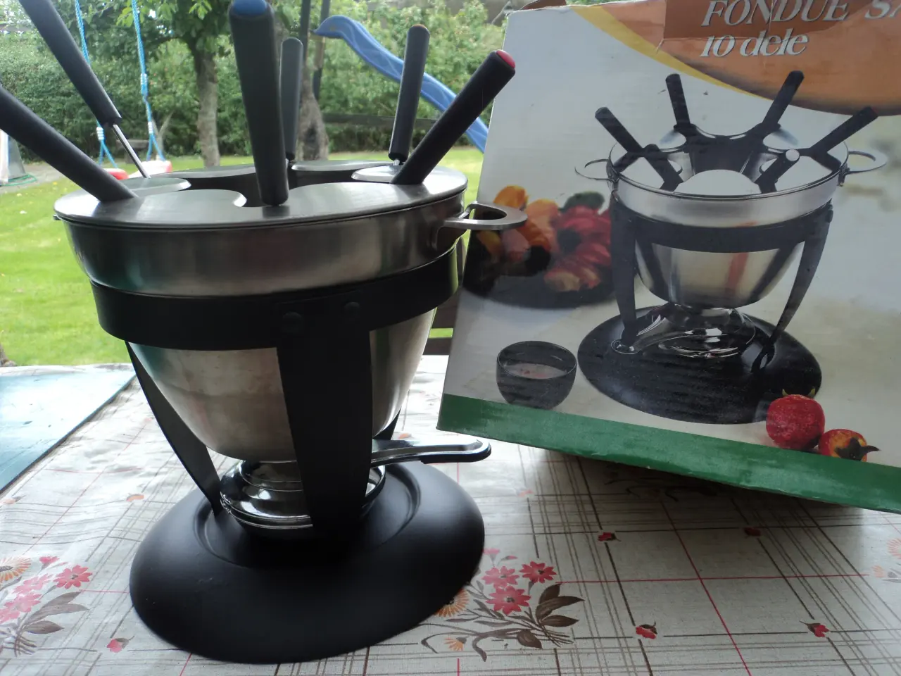 Billede 2 - 2 l fonduegryde i rustfrit stål.