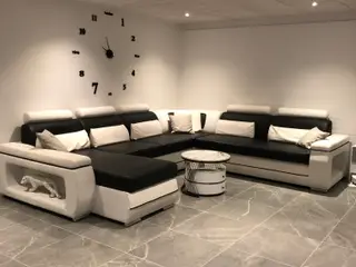 Lækker læder U-sofa