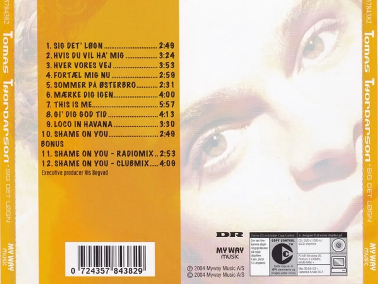 Billede 2 - Tomas Thordarson – Sig Det' Løgn – CD