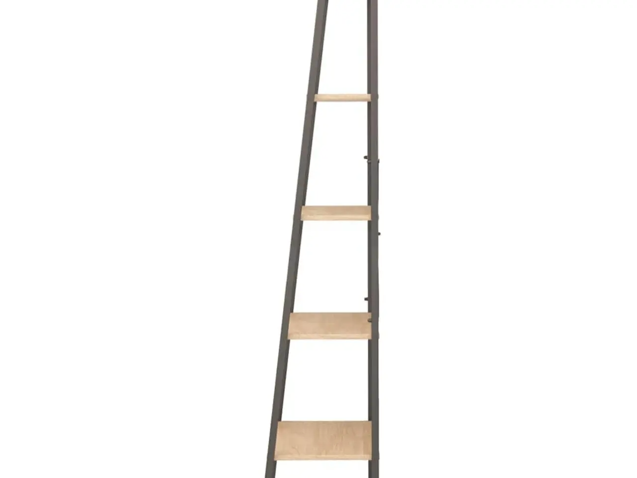 Billede 4 - Stigereol med 5 hylder 56×35×174 cm - lysebrun/sort