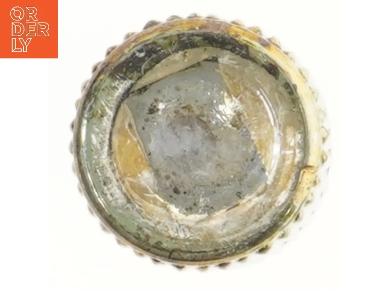 Billede 2 - Ribbet metallic lysestage(str. Ø 7 cm længde 8 cm)