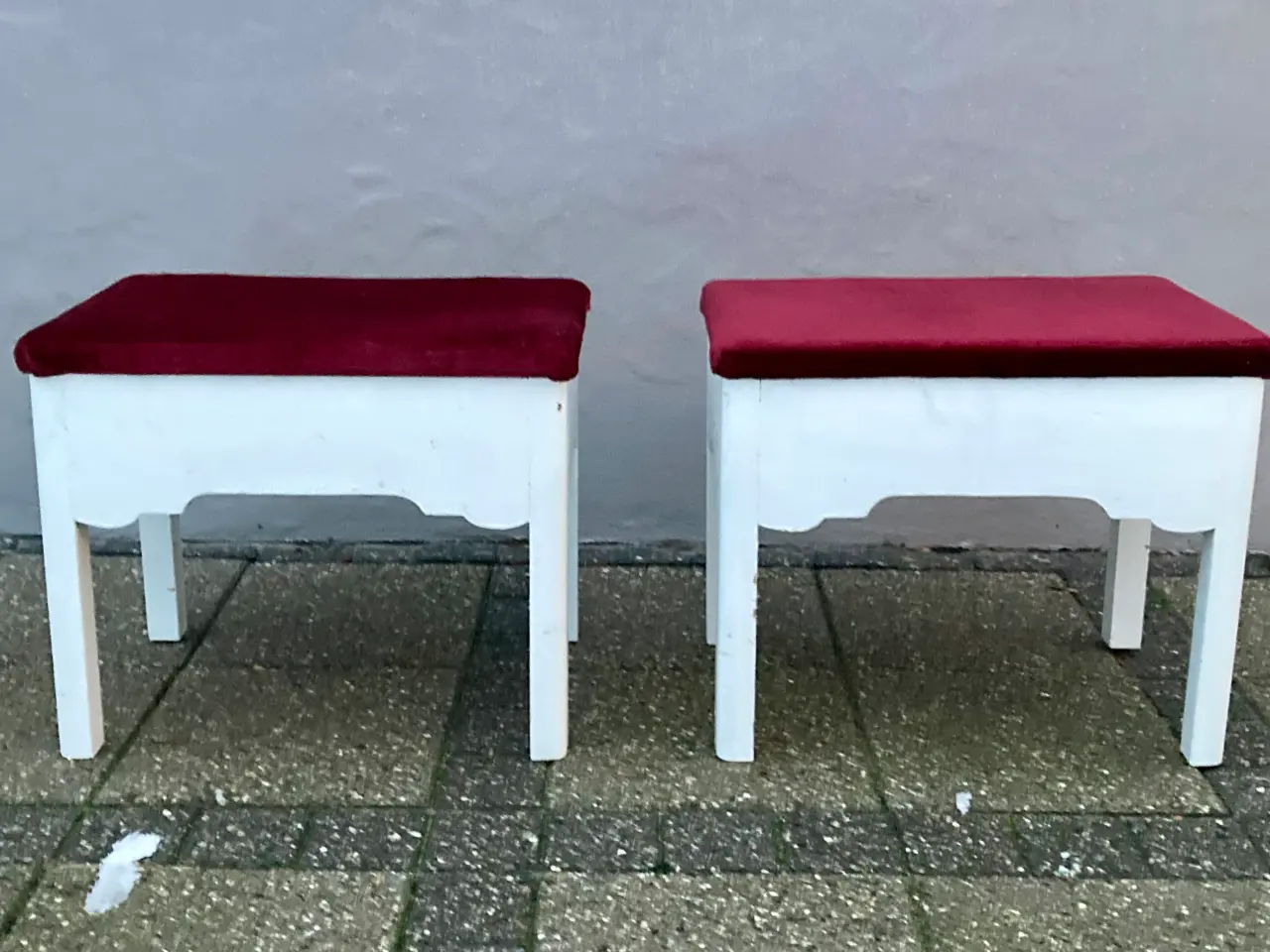 Billede 4 - 2 vintage skamler med opmagasinering
