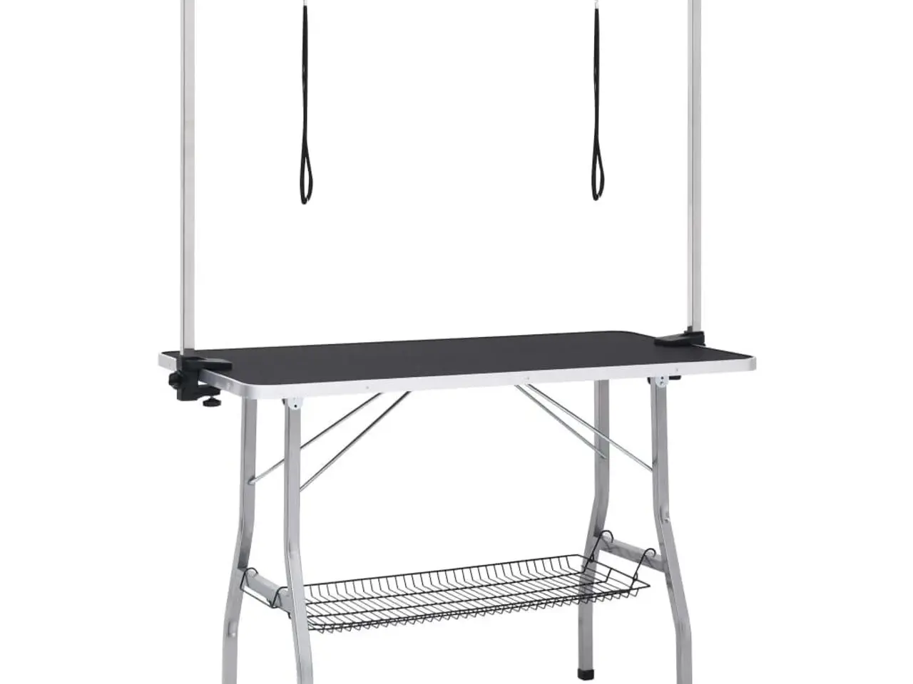 Billede 2 - Vaske-/trimmebord til hund justerbart m. 2 løkker og kurv