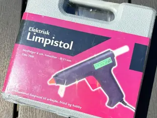 Helt ny limpistol med opbevaringog limstifter