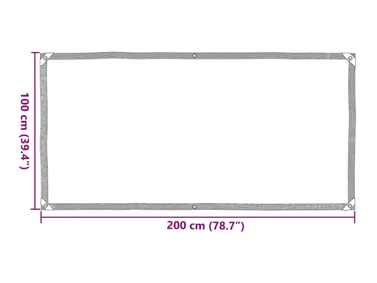 Billede 11 - Klar presenning med øjer 1×2 m - polyethylen, transparent