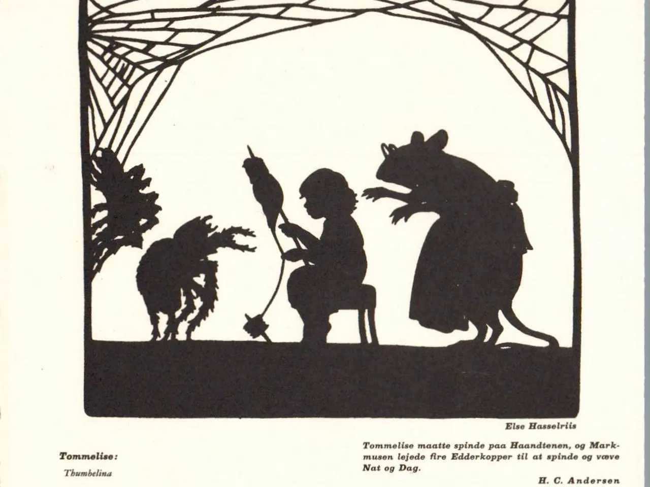 Billede 1 - Hasselriis, Else - H. C. Andersen - Kartonkort 18x15 cm - Ubrugt
