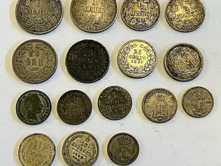 Sølvmønter Danmark og udland ca. 47 gram