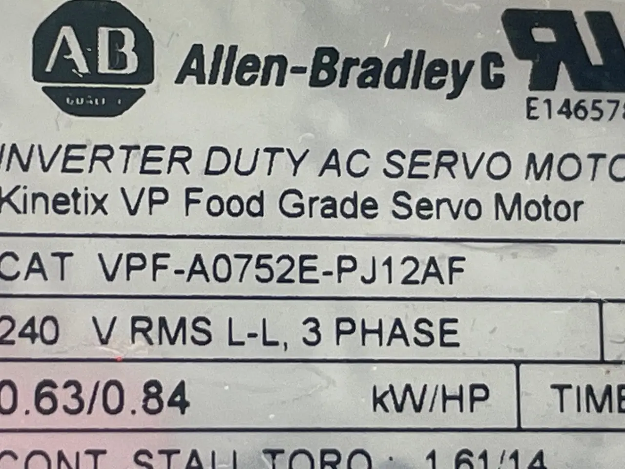 Billede 3 - Allen-Bradley Kinetix VP VPF-A0752E-PJ12AF Food –