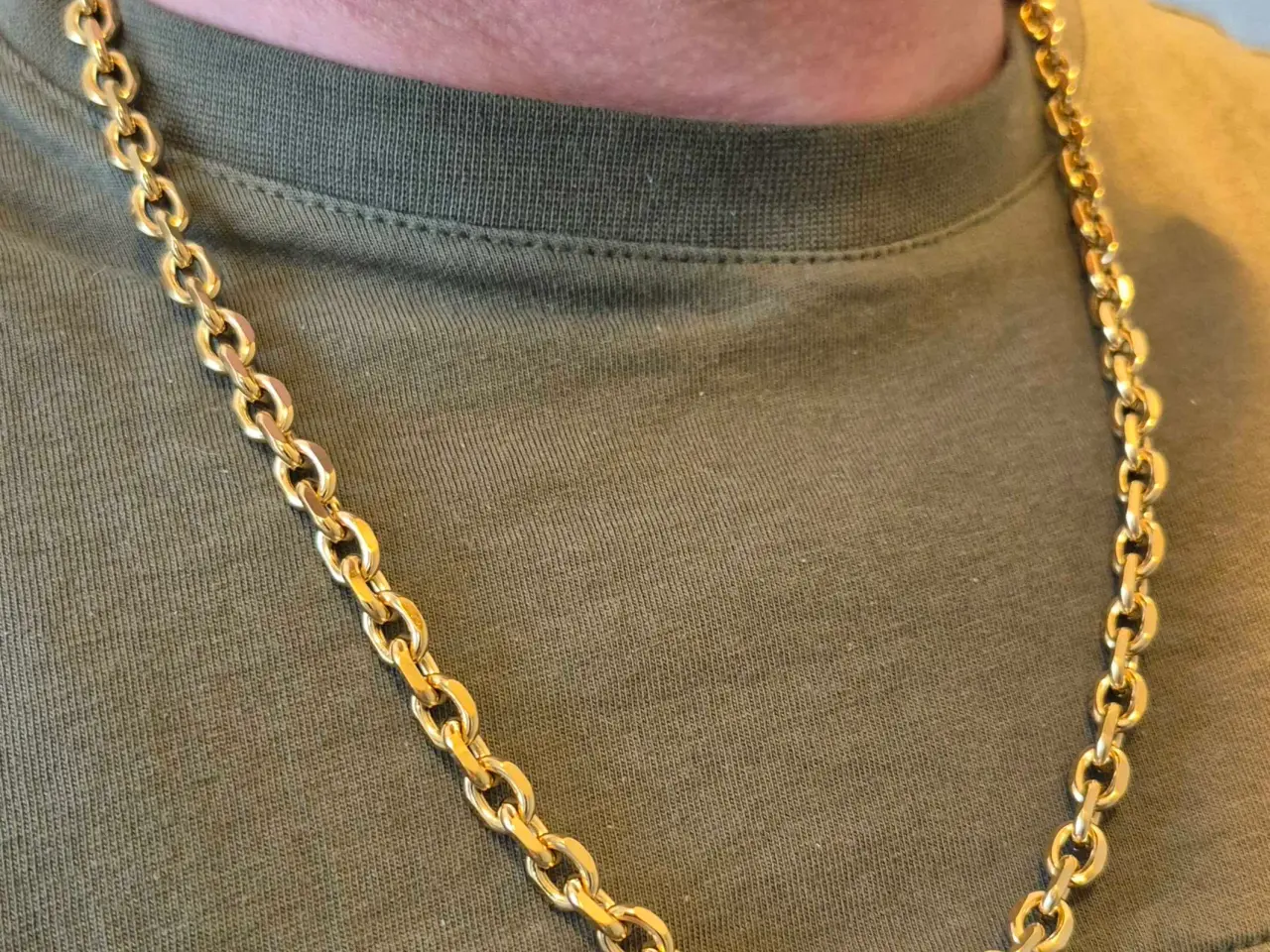 Billede 1 - 6mm 14kt goldfilled ankerkæde