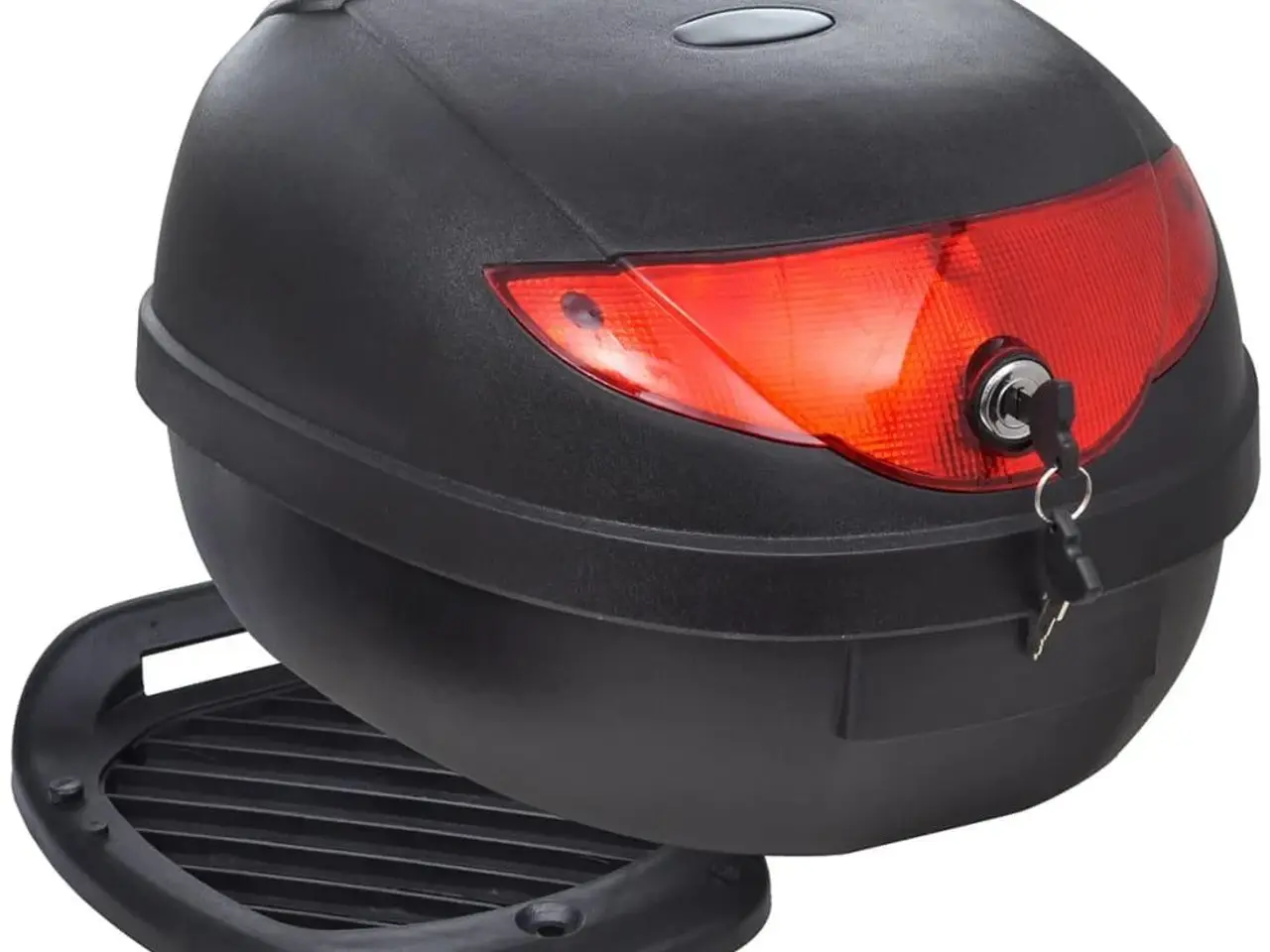 Billede 1 - Topboks til motorcykel 36 l - sort bagageboks med refleks