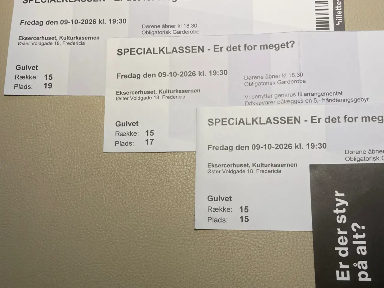 Billede 4 - Billetter til specialklassen